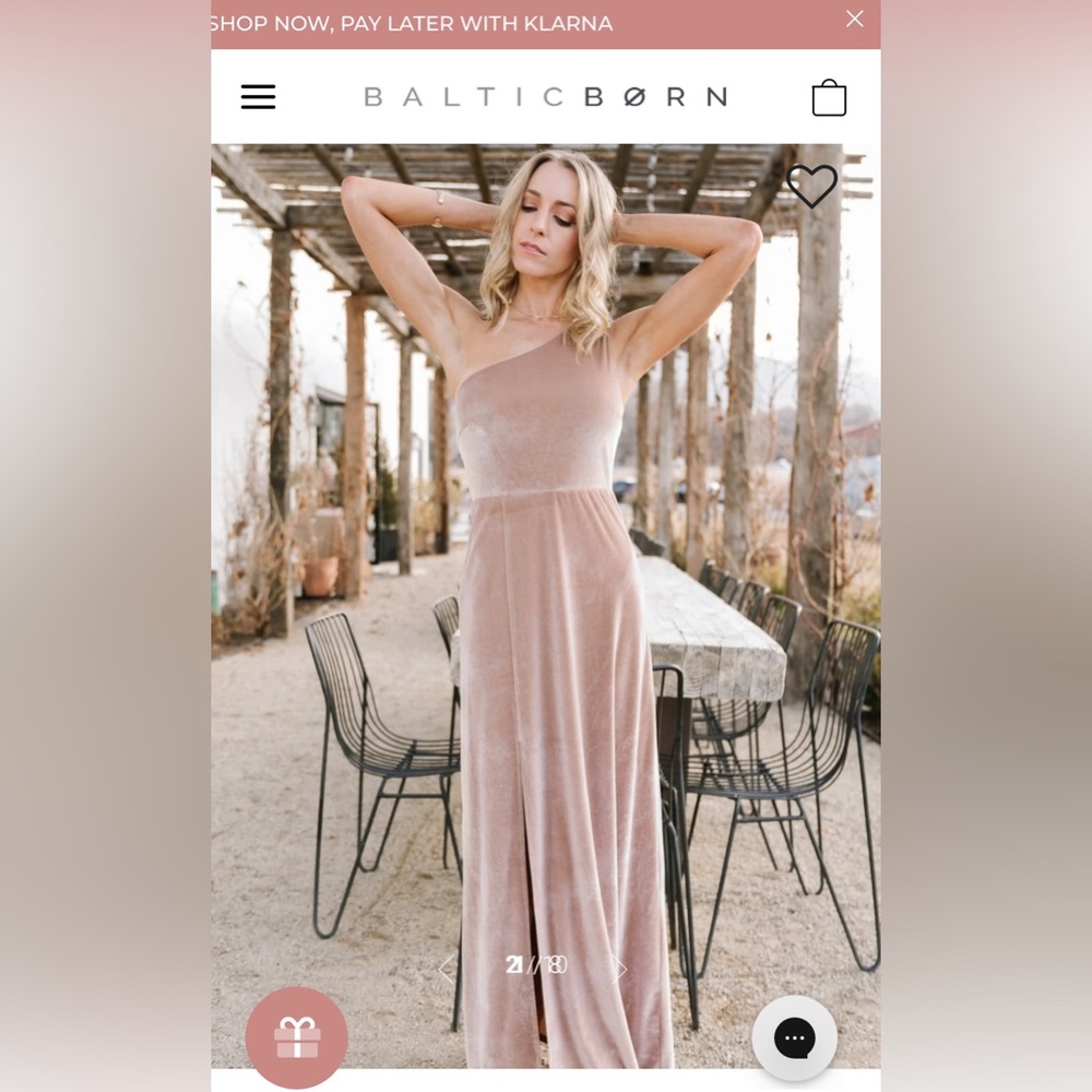 Baltic Born Tatiana one shoulder velvet dress in champagne